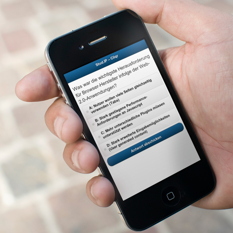 Smartphoneoberfläche - Cliqr